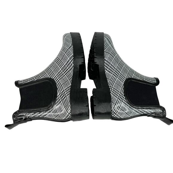 Jeffrey Campbell Cloudy Chelsea Plaid Rain Boots EU 38 US 7 - Picture 7 of 9